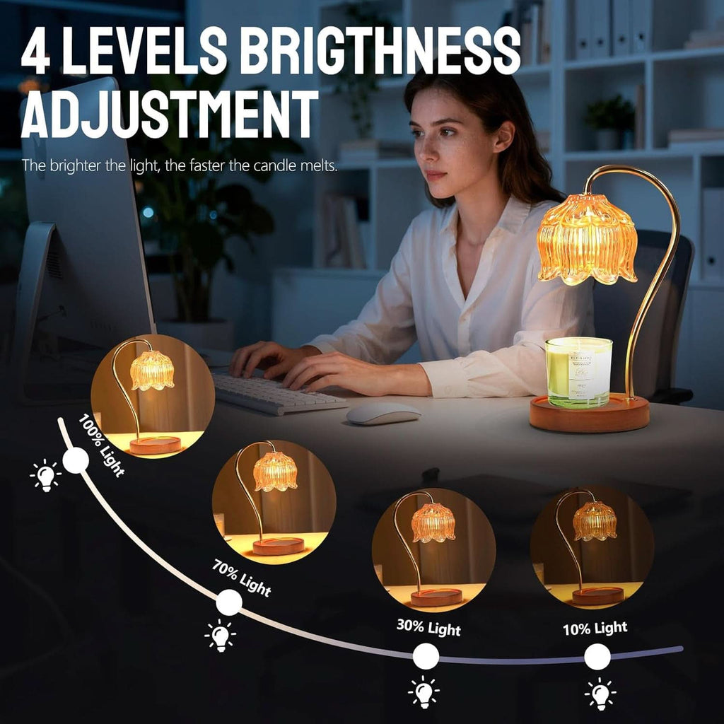 Electric Aromatherapy Candle Warmer Lamp With Timer