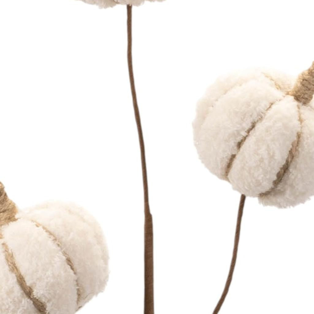Six Cream Cream Fall Mini Pumpkins Wreath Sprays-6