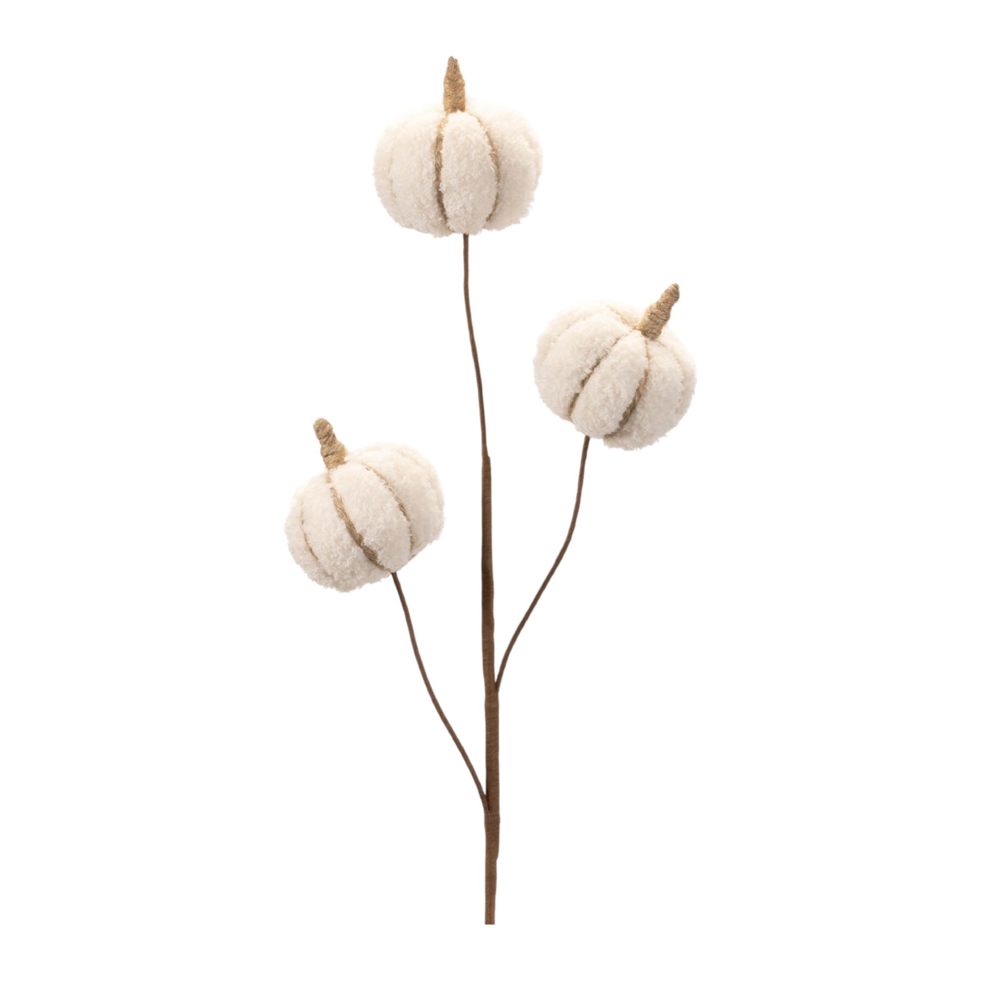 Six Cream Cream Fall Mini Pumpkins Wreath Sprays-3