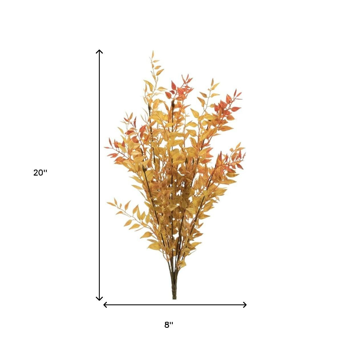 Set of Six Orange And Yellow Fall Foliage Wreath Sprays-6