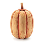 Set of Two Orange Wood Pumpkin Thanksgiving Pumpkin Tabletop Sculpture-3