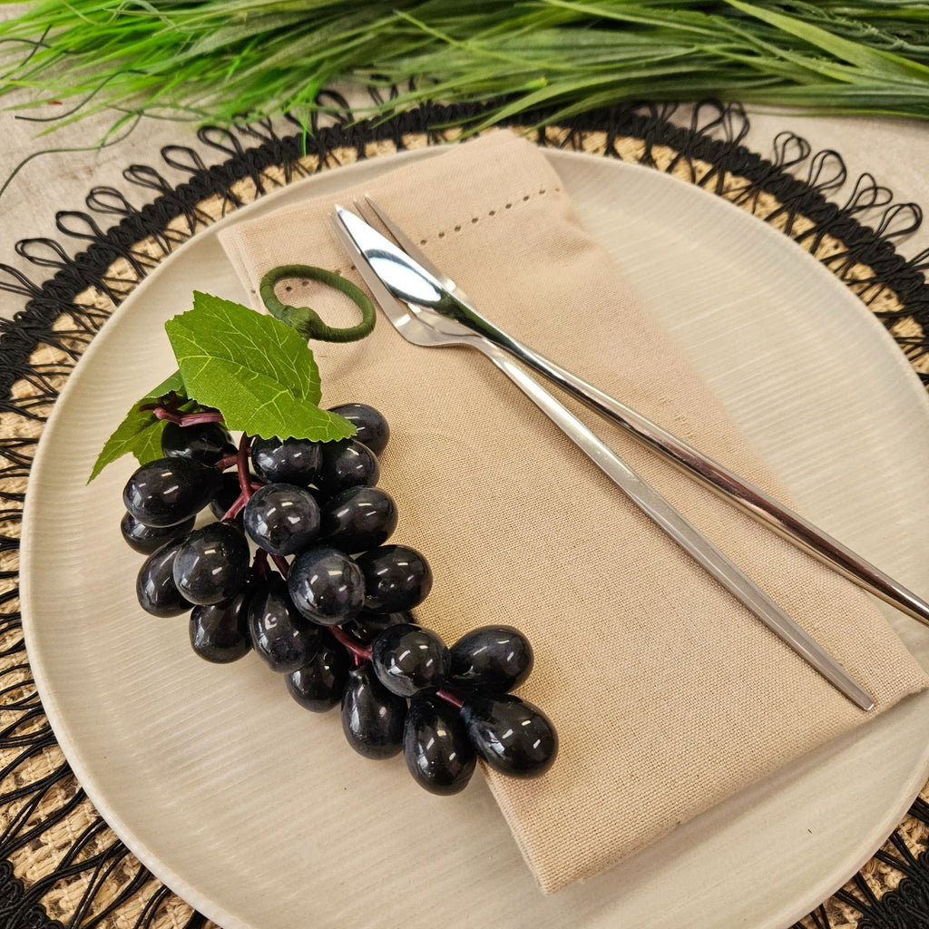 Maison Charlo | Set of 4 Grape Victoria Purple Prime Party Napkin Rings for thanksgiving, events, party, wedding-2