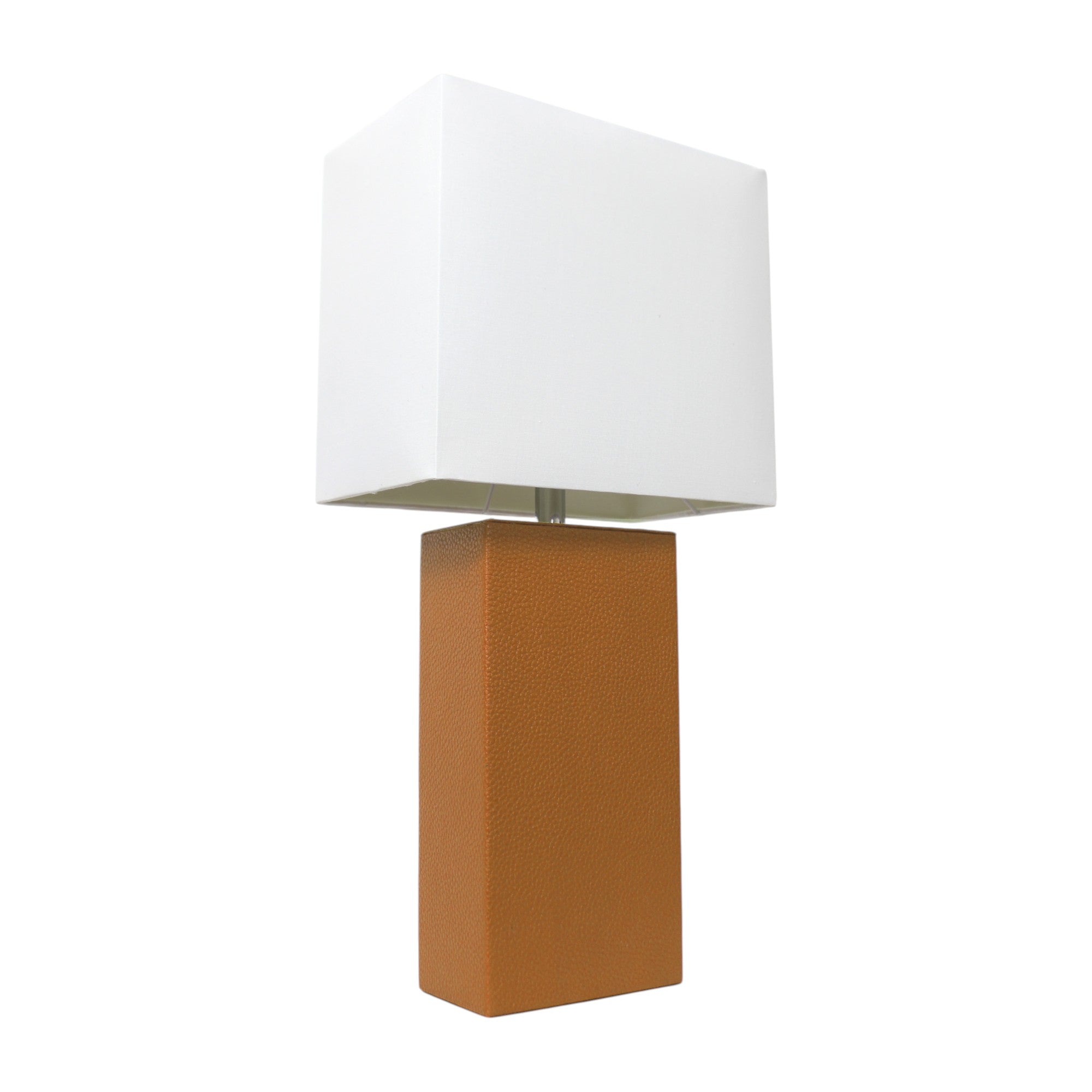 21" Tan Table Lamp LED With White Shade-2