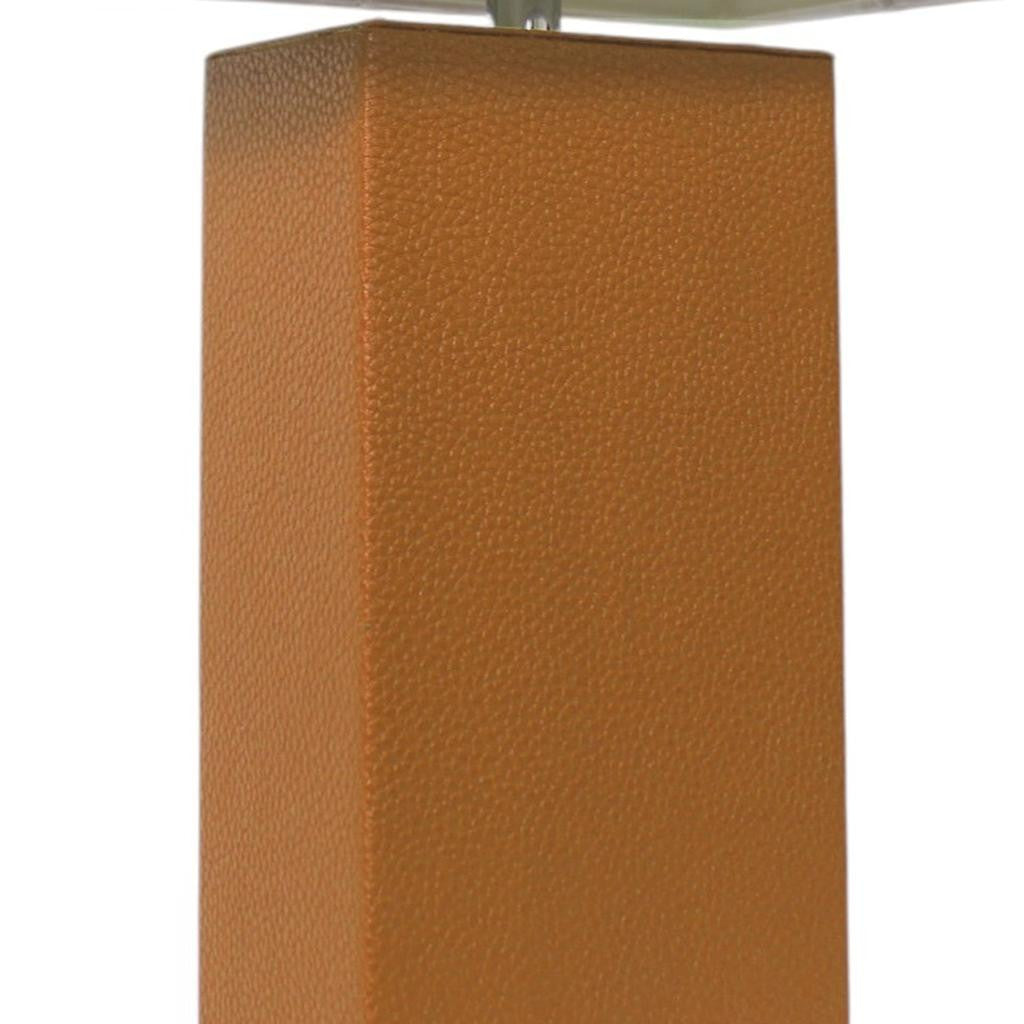 21" Tan Table Lamp LED With White Shade-3