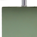 21" Sage Faux Leather USB Table Lamp With White Shade-3