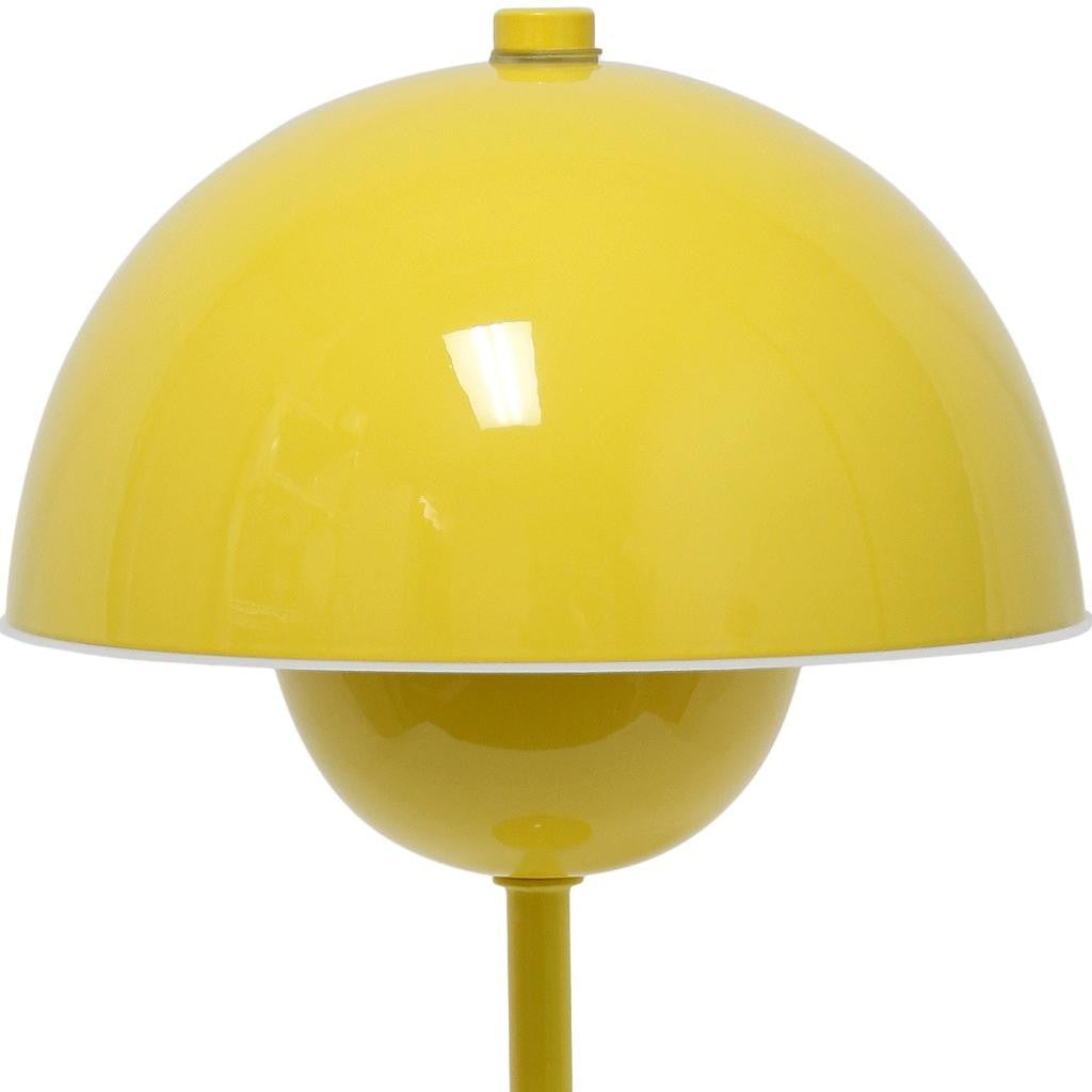 12" Yellow Metal Table Lamp-3