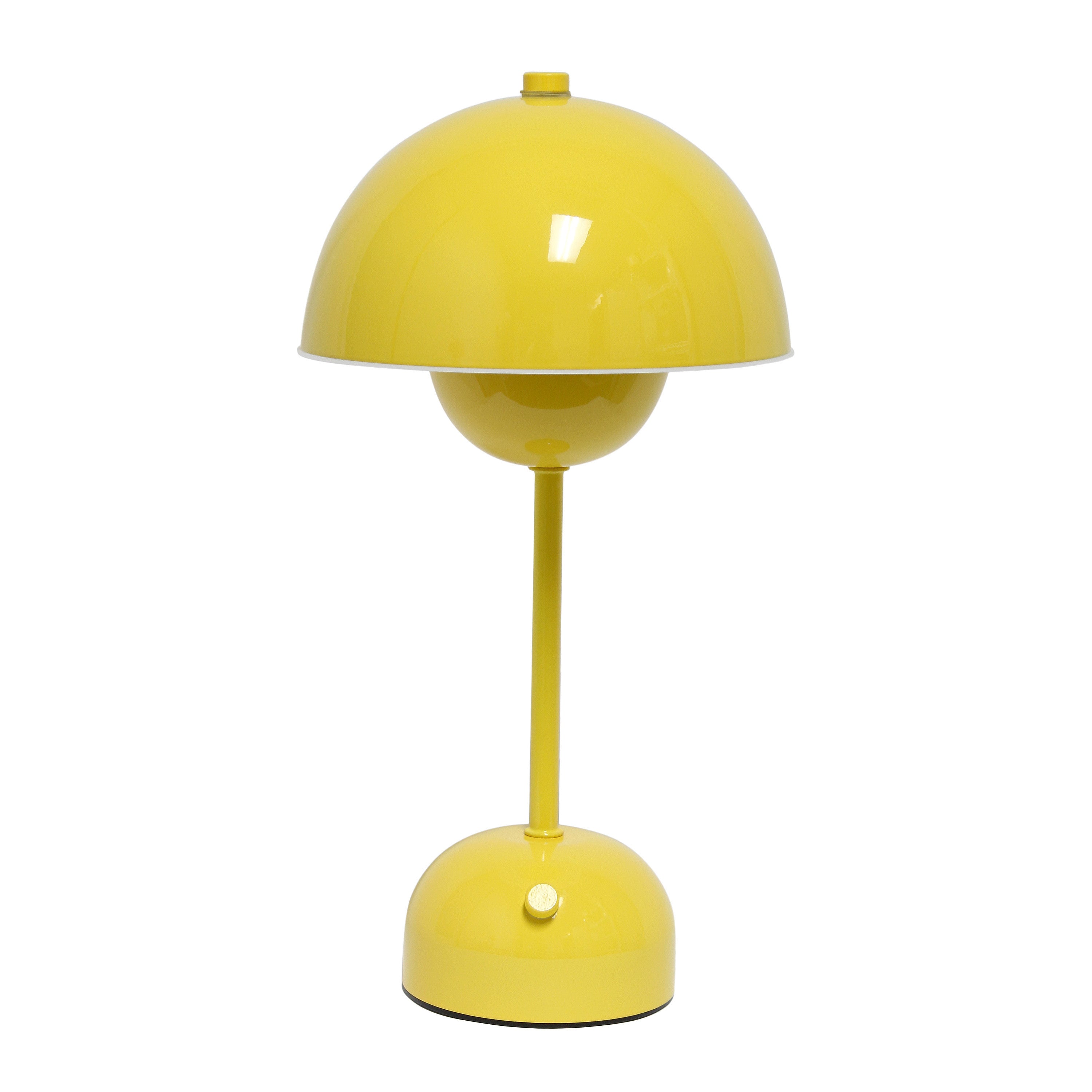 12" Yellow Metal Table Lamp-2