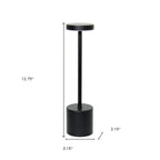 13" Black Metal Table Lamp-4