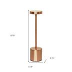 13" Copper Metal Table Lamp-4