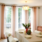 Custom Linen Texture Ombre Sheer Curtains-0