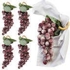 Set of 4 Purple Bunch of Grapes Prime Napkin Rings for thanksgiving, events, party, wedding-0