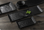 Black Porcelain Slate look Rectangular Dish 6" inch X 3" inch-1