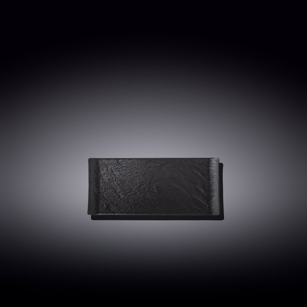 Black Porcelain Slate look Rectangular Dish 6" inch X 3" inch-0