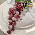 Set of 4 Purple Bunch of Grapes Prime Napkin Rings for thanksgiving, events, party, wedding-4