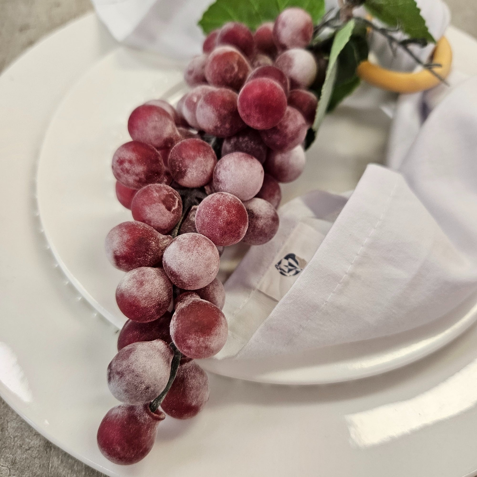 Set of 4 Purple Bunch of Grapes Prime Napkin Rings for thanksgiving, events, party, wedding-4