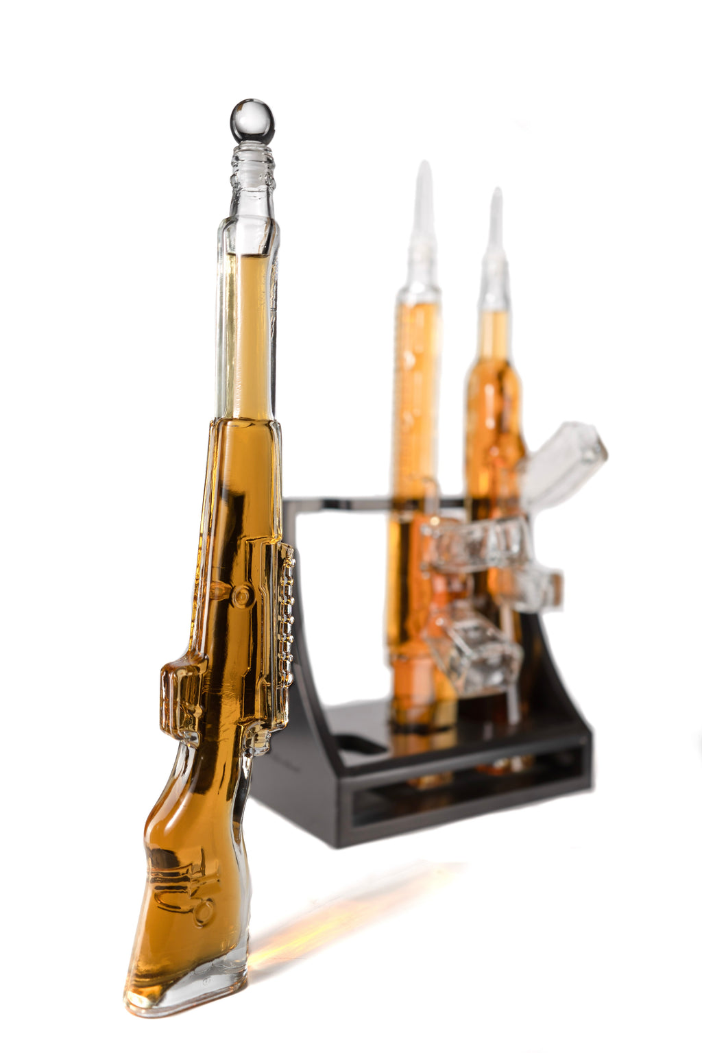 3 Gun Whiskey Decanters Set AR15, AK47, & Rifle Gun Decanter Set 1000ml-3