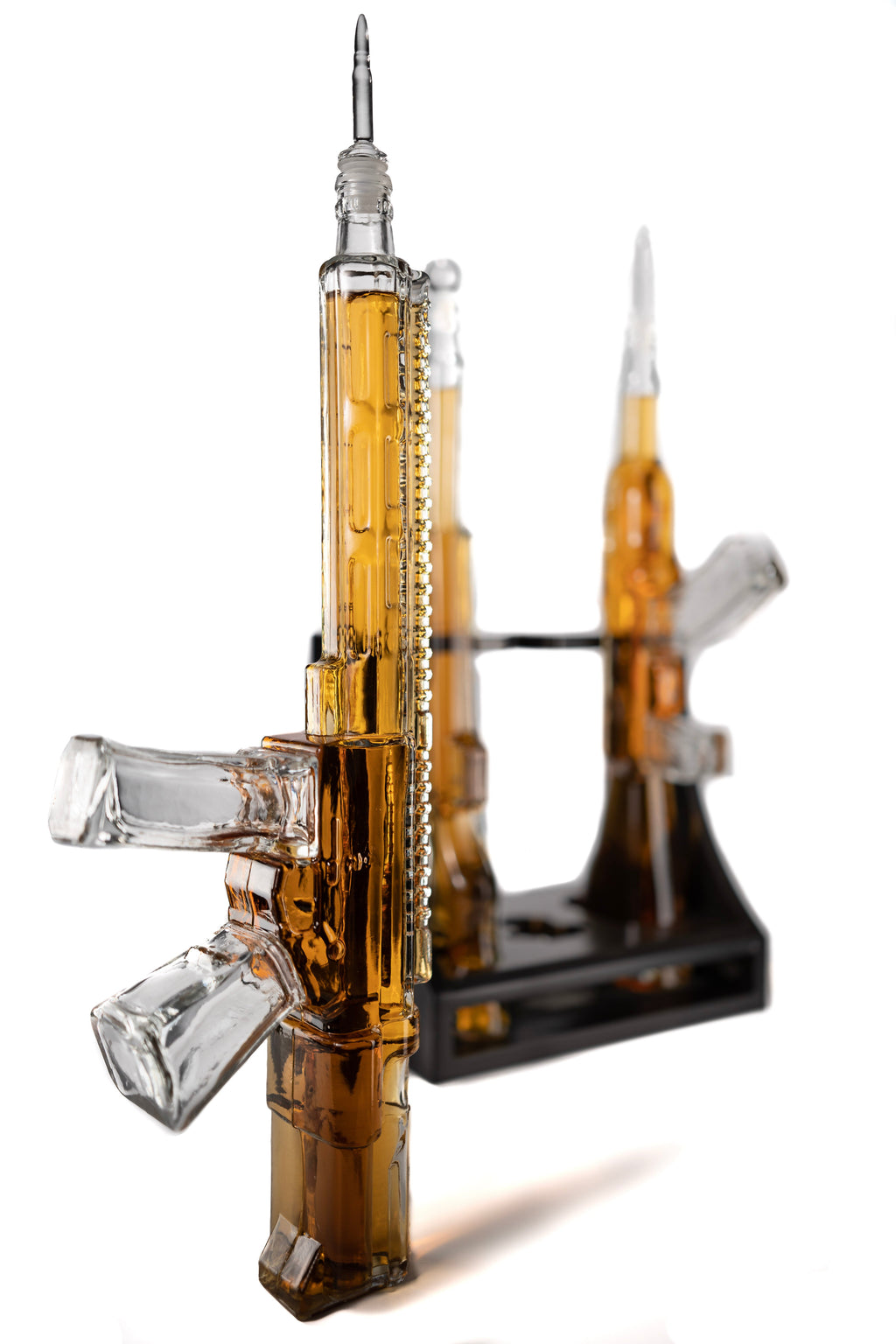 3 Gun Whiskey Decanters Set AR15, AK47, & Rifle Gun Decanter Set 1000ml-1