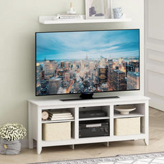 Jensen 65 Inch White Entertainment Center With TV Stand-1