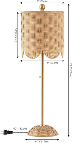 27.5 Brass Gold Coastal Table Lamps LED Bulbs Included-3