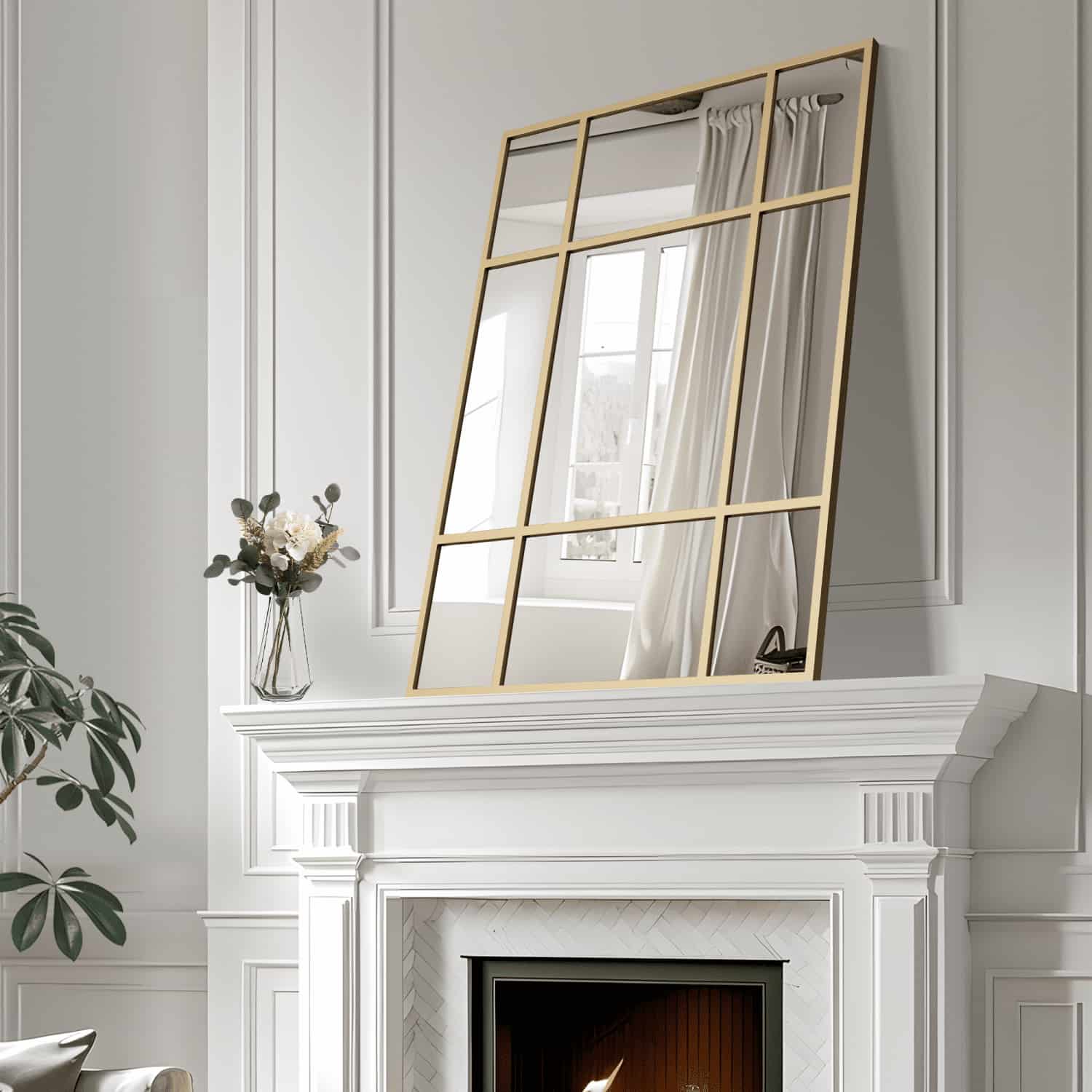 39" Gold Framed Accent Mirror-1