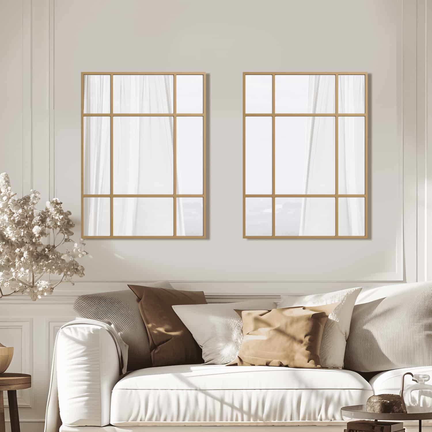 39" Gold Framed Accent Mirror-3