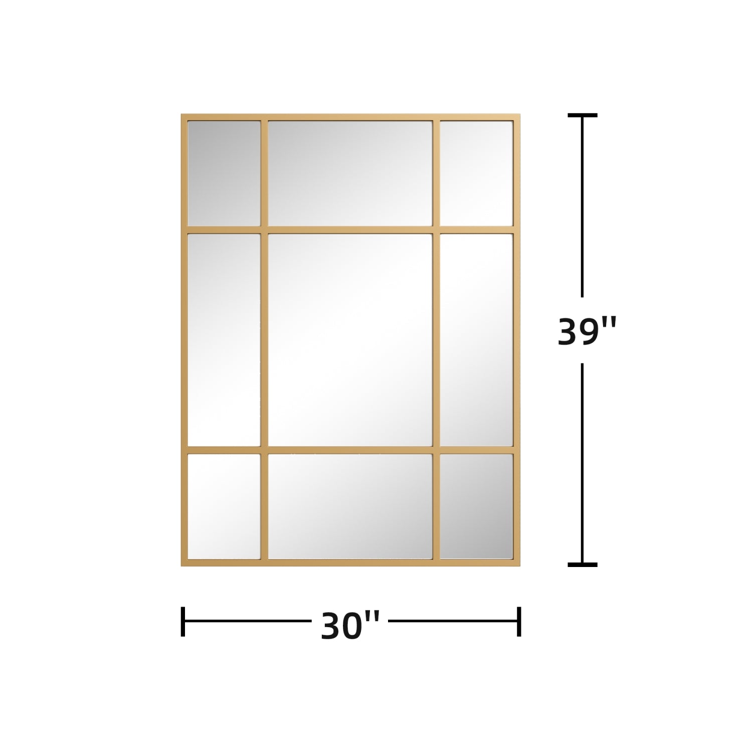 39" Gold Framed Accent Mirror-4