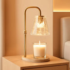 Candle Warmer Lamp With Programmable Timer Goldtone