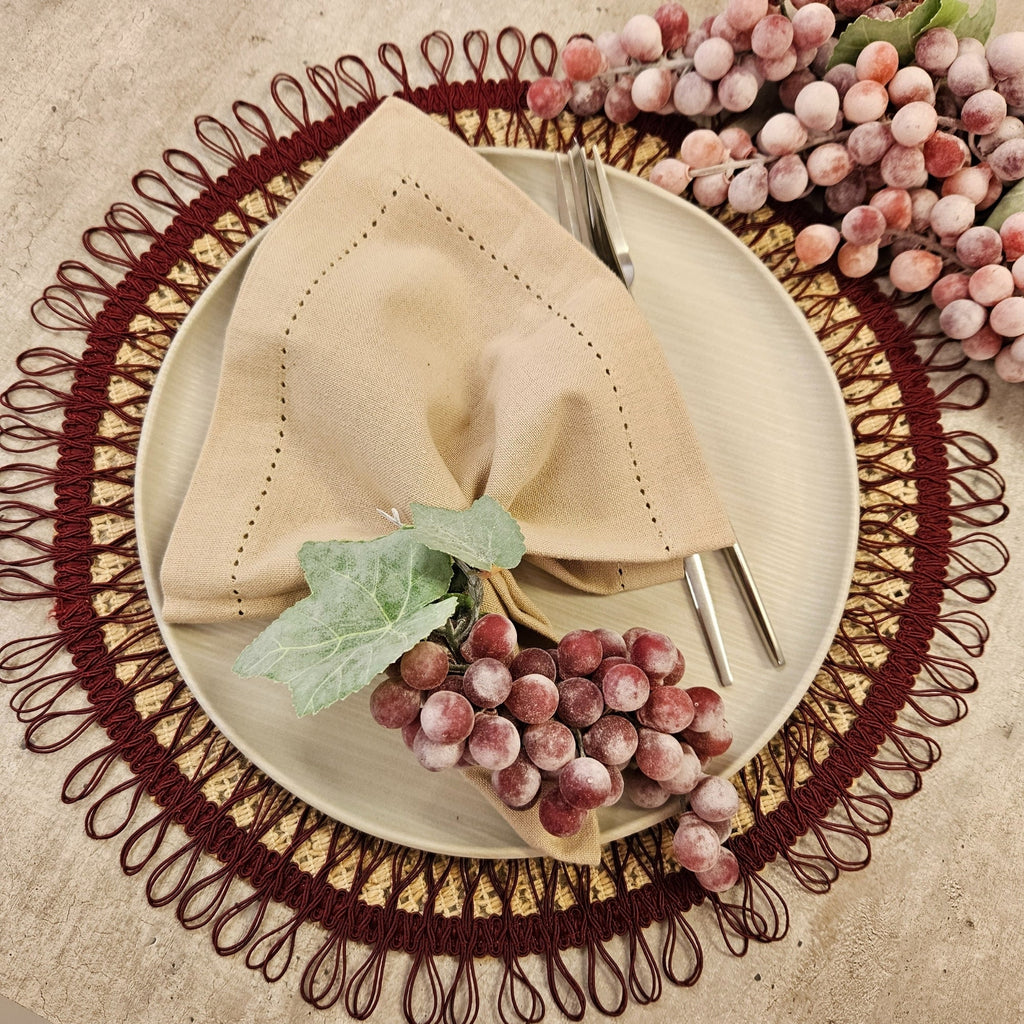 Set of 4 Purple Bunch of Grapes Prime Napkin Rings for thanksgiving, events, party, wedding-2