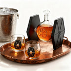 Dark Nova Interceptor Decanter Set | Handmade Glass | 17 Oz-2