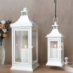 19.5''&13''Tall Set of 2 Outdoor Candle Lanterns-1