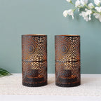 Set of 2-7.5"H Black Table Metal Lamps-3