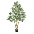 6 Feet Artificial olive tree in a pot on a white background