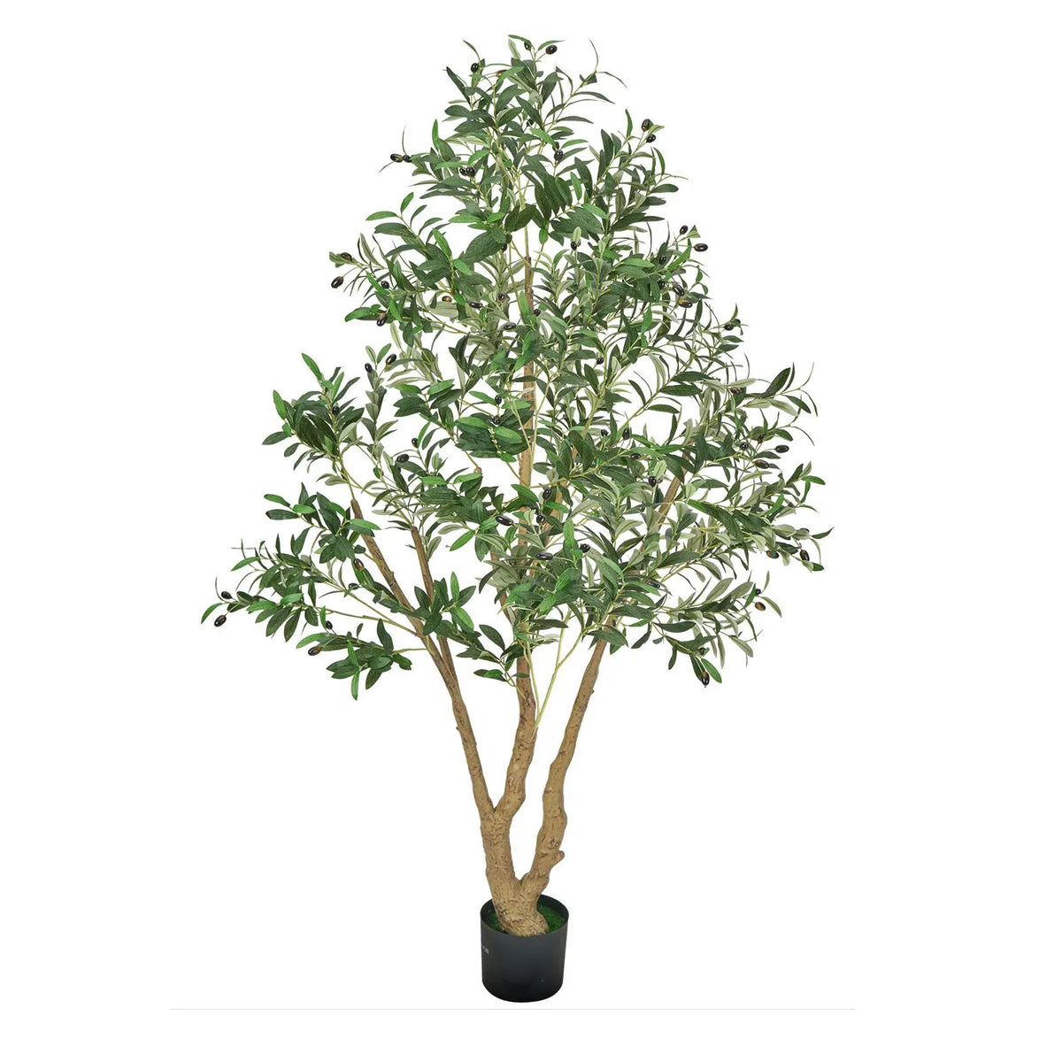 6 Feet Artificial olive tree in a pot on a white background