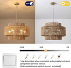 Twenty Four Inch Handwoven Chandelier Dining Room Fixture-3