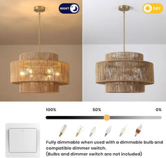 Twenty Four Inch Handwoven Chandelier Dining Room Fixture-3