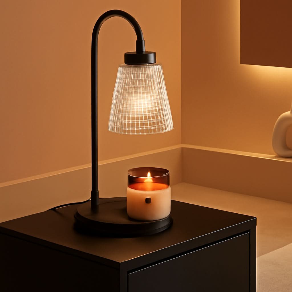 Black Dimmable Candle Warmer Lamp Programmable Timer