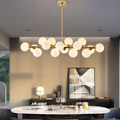Gold Mid Century Modern Rectangle Chandelier Light-0