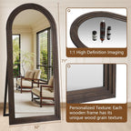 Arched Full Length Mirror Chestnut Graceful Framed-3