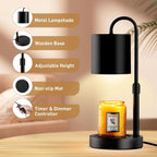 Dimmable Candle Warmer Lamp With Timer Control Black