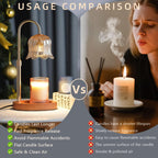 Flower Shaped Ceramic Candle Warmer Lampstand Timer
