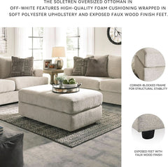 Soletren Oversized Ottoman Off White Modern Furniture-4