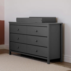 Alpine 6 Drawer Dresser Black GREENGUARD Gold Certified Nursery Furniture-3
