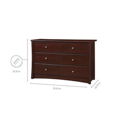 Crescent 6 Drawer Dresser Espresso GREENGUARD Gold-2