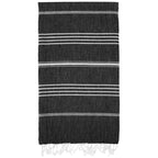 Black Monaco Turkish Towel – Lightweight Quick Dry Beach & Bath Towel, Luxury Turkish Cotton Spa Towel, Travel & Pool Towel-3