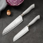 EcoCut 10 Piece Kitchen Knife Set With Blade Guards, Grey-3