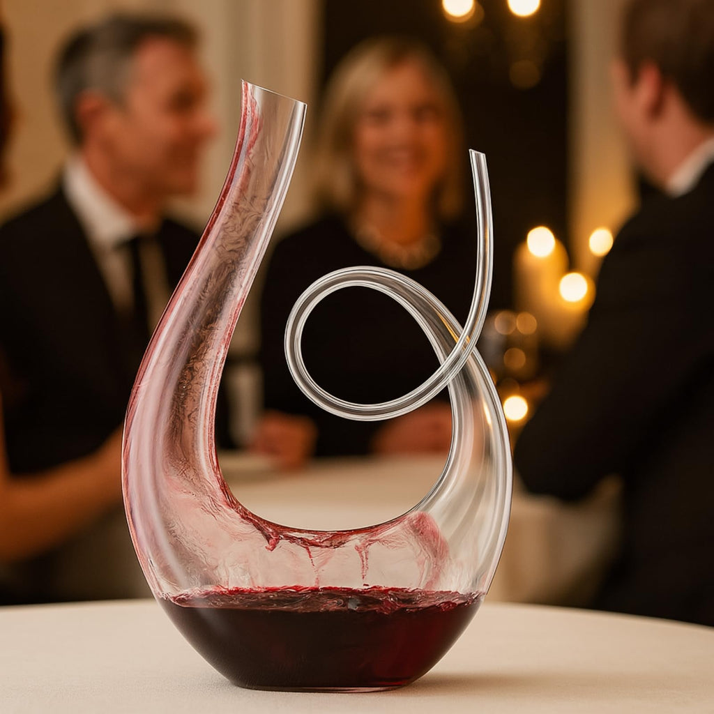 Art Series Swirl Wine Decanter – Hand Blown, Lead-Free Glass-2