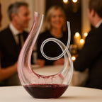 Art Series Swirl Wine Decanter – Hand Blown, Lead-Free Glass-2
