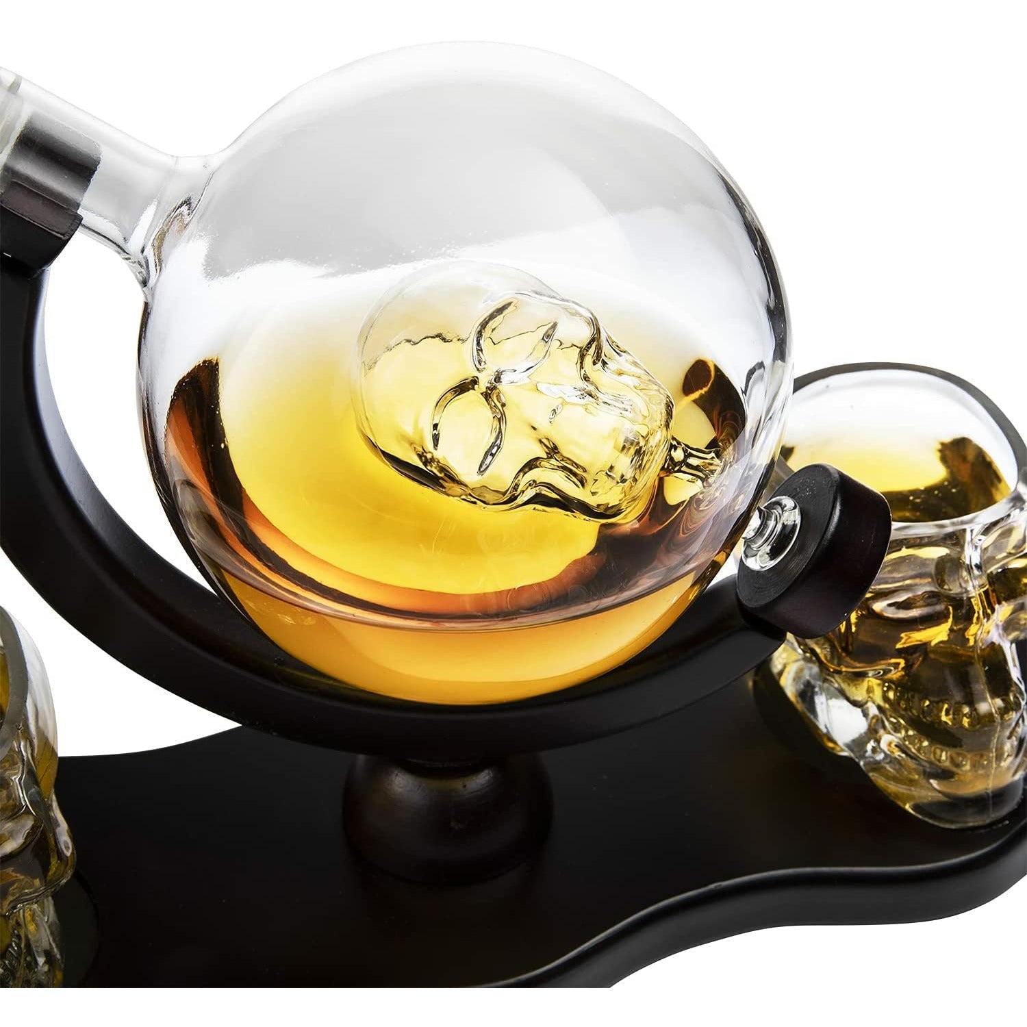 Skull Decanter Set With 2 Skull Shot Glasses-3