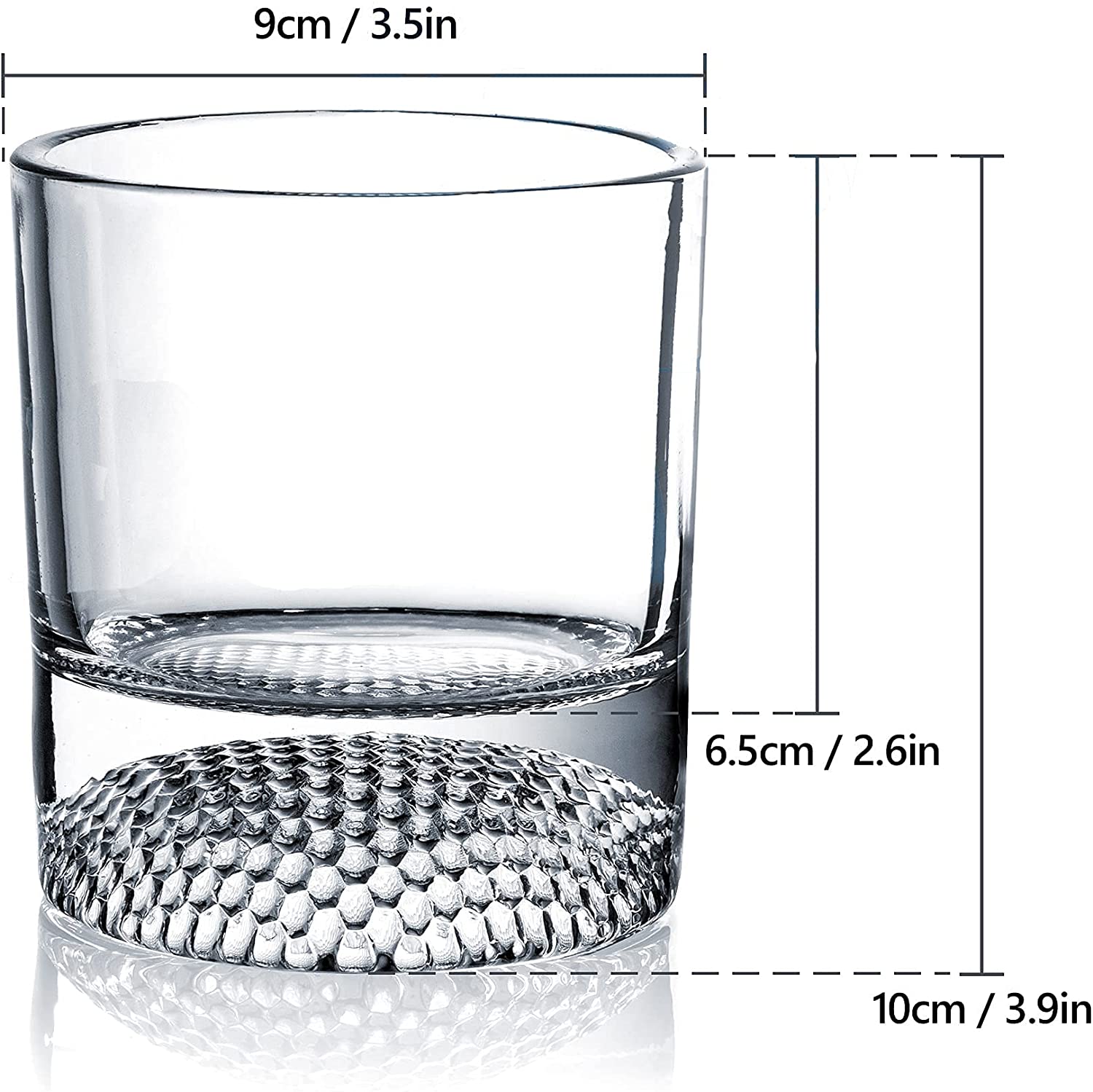 The Wine Savant Golf Ball Whiskey Glasses Set (4 pack)-4