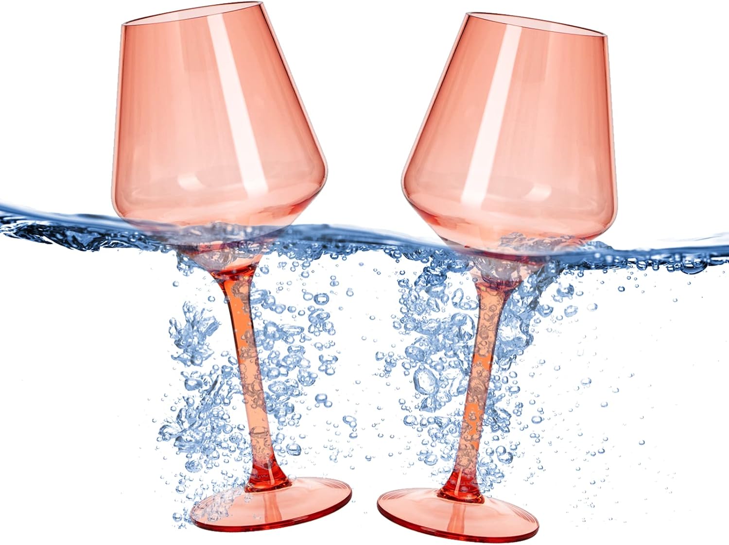 Floating Wine Glasses for Pool - Set of 2-15 OZ (Green)